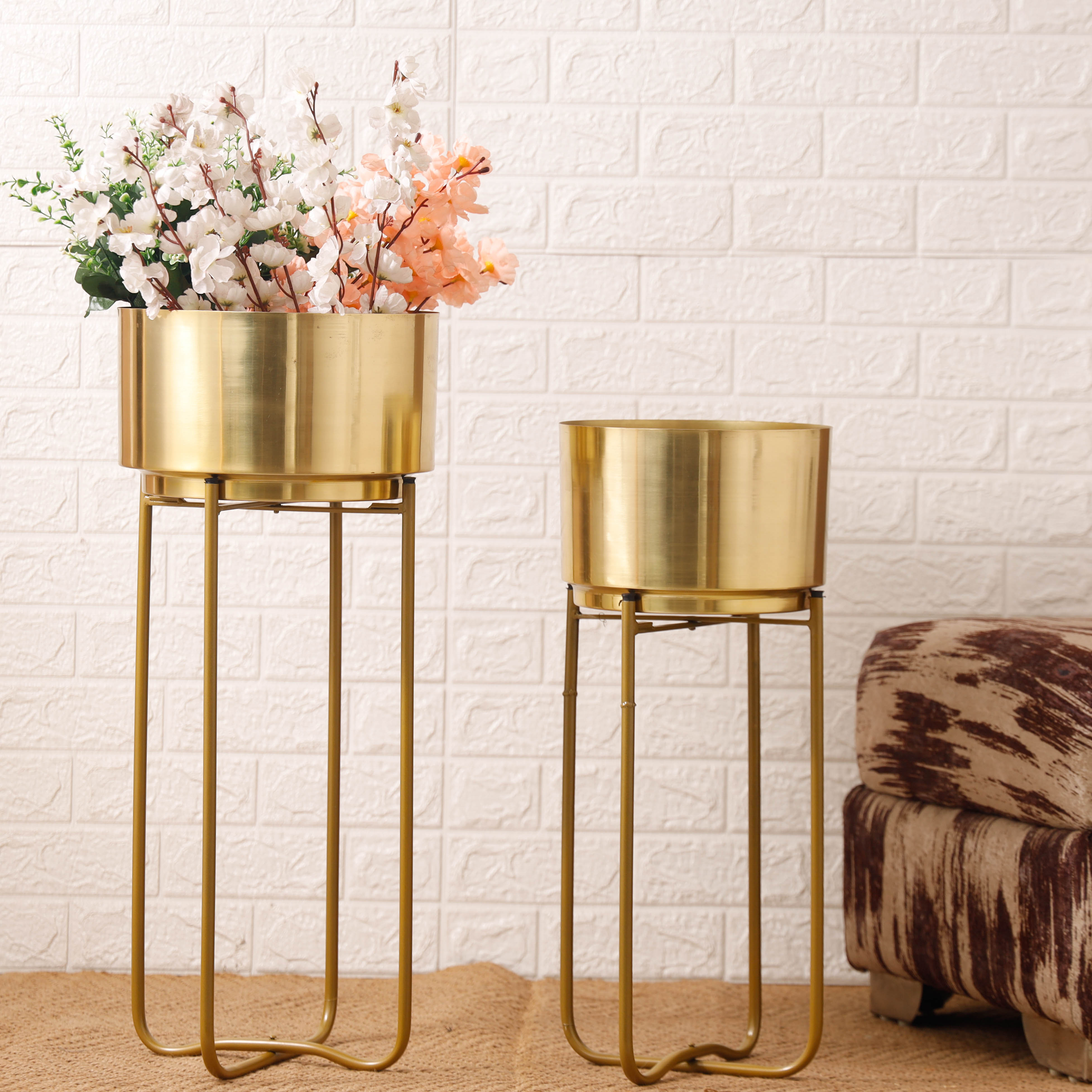 Oasis Gold Set Planter (Set of 2)